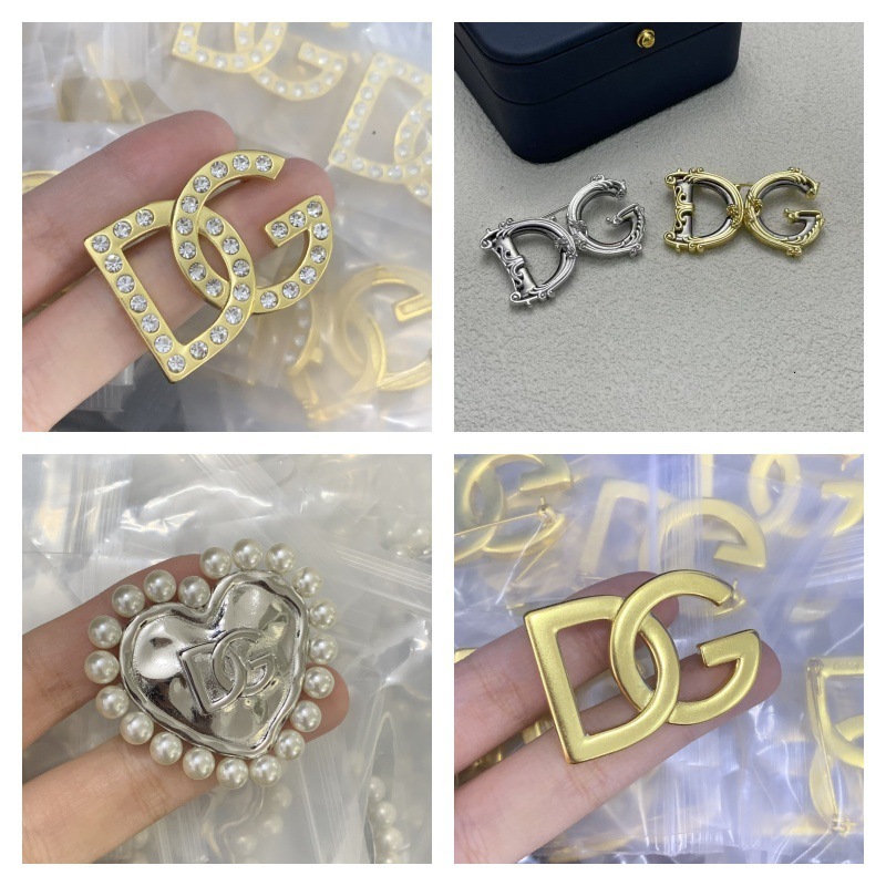 Designer DG Dus Letter Brooch Full Of Diamonds Palace Style 2025 New High-end Version Jewelry