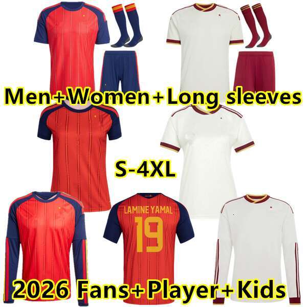 S-4XL 2026 Spain soccer jerseys men kids kits PEDRI Espana MORATA FERRAN GAVI LAMINE YAMAL MLLORENTE CARVAL OLMO 25 26 football shirts fans Player version