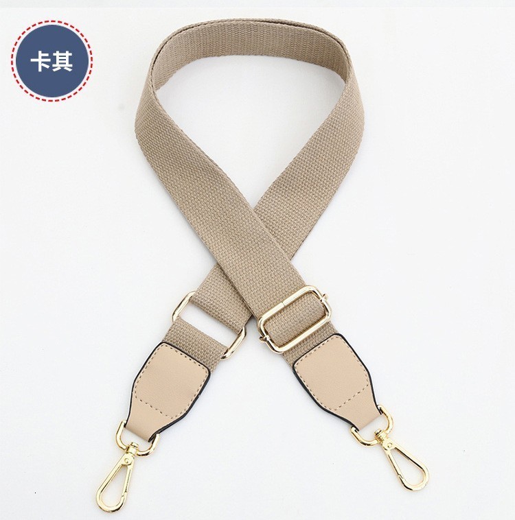 Wide Shoulder Straps Solid Color Cotton Webbing Pu Leather Adjustable Shoulder Messenger Bag Strap Accessory Supplies 250704