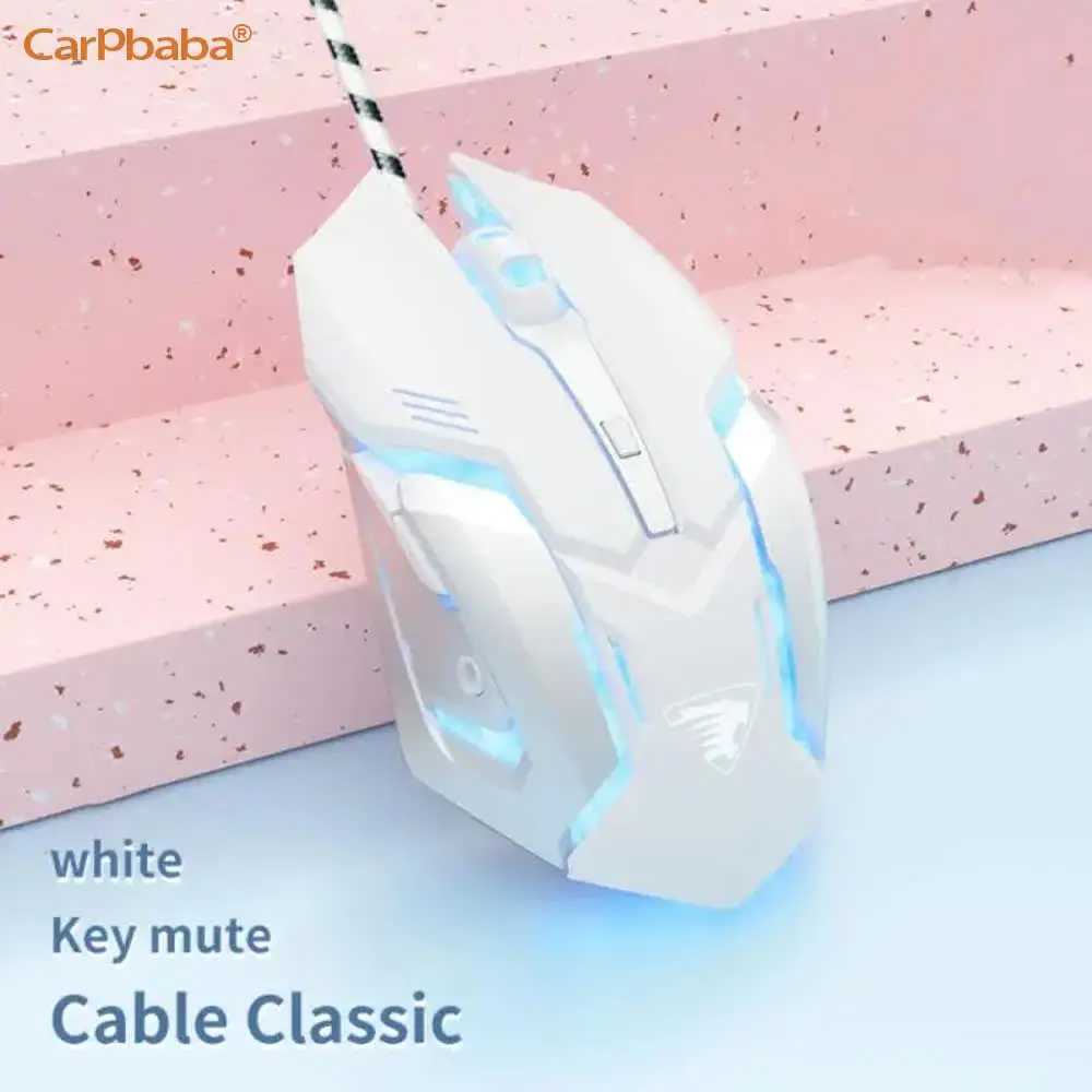 Carpbaba G3 Wired Game Mouse Mute Pink Mechanical E-sports Girl Lovely Art Portable Office Household For MacBook Laptop PC Gamer D260327