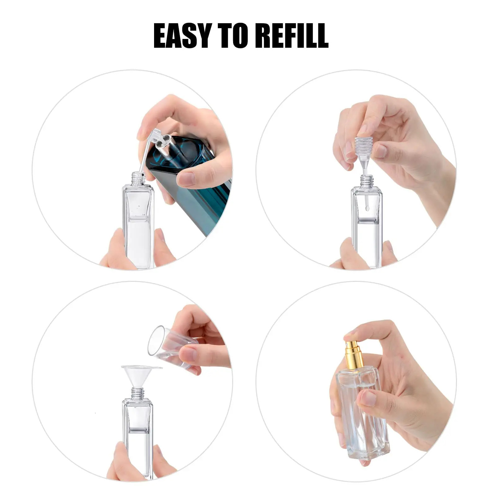 2pcs Perfume Bottle Spray Empty Perfume Atomizer Refillable with 3 Accessories Leak-proof Fine Mist High-end Travel Bottle30ml 260318