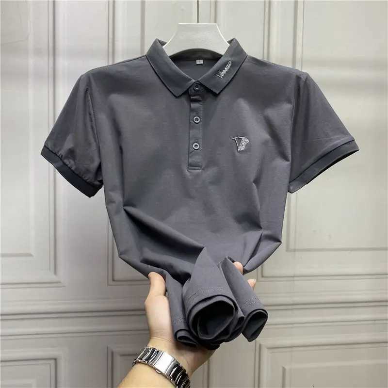 Mens Short Sleeved T -shirt Lapel Polo Shirt Tide Embroidery C260326