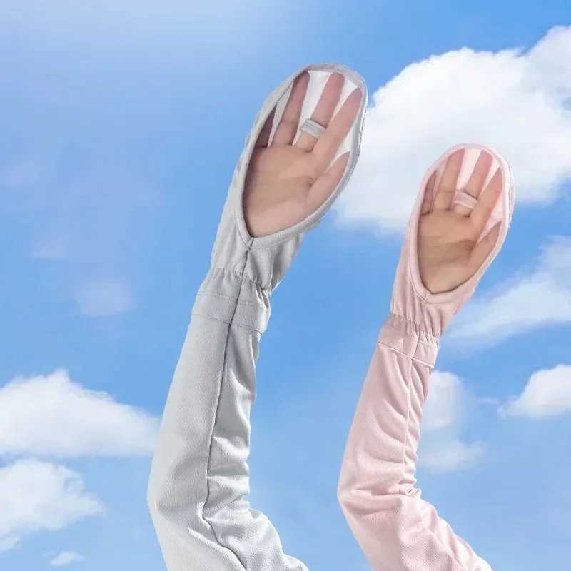 Ice Anti-sunburn Sleeve Summer UV Solar Arm Sleeves Womens Driving Sun Protection Long Sleeve Anti-UV Cycling Sleeves Loose D260326