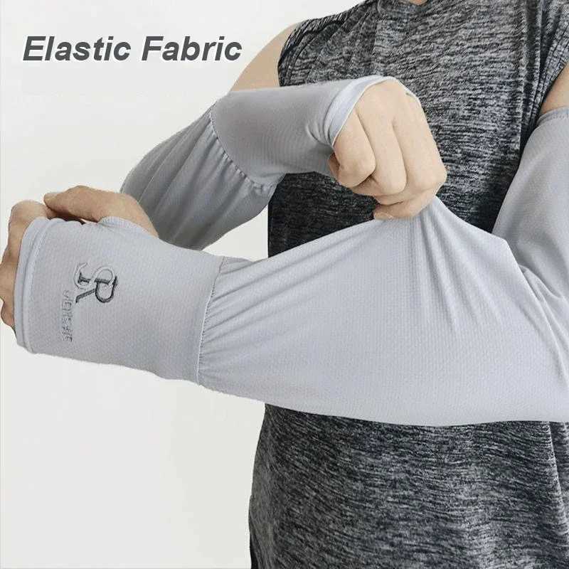 Summer Ice Silk Sunscreen Ice Sleeves Ice Silk Sleeves Mens Loose Sleeves Thin UV resistant Breathable Sleeves SR Ice Sleeves D260326