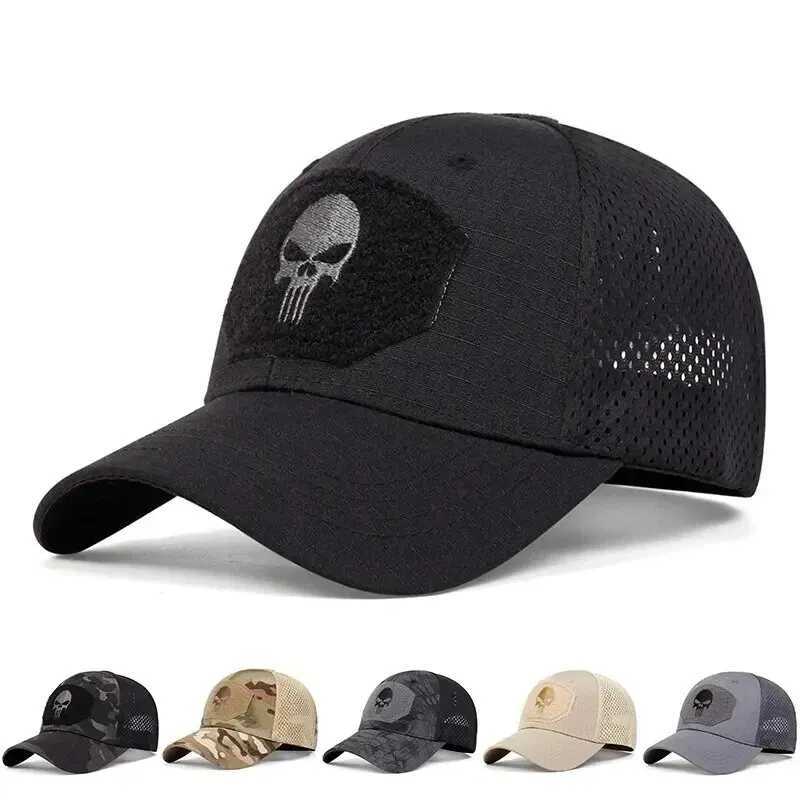 Camouflage Plaid Military Training Spring Summer Outdoor Sports Sunshade Sun Protection Mesh Hat Casual Peaked M260327
