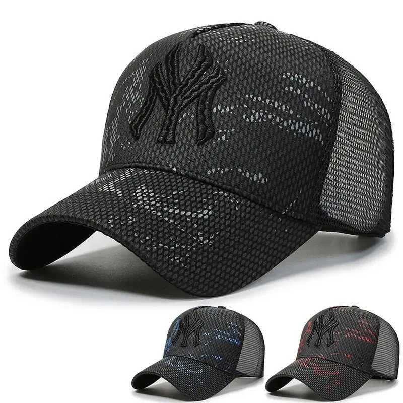 New Summer Hat Mens Letter Embroidery Versatile Couple Sunscreen Sunshade Baseball Sports Tennis Hat Travel Men M260327