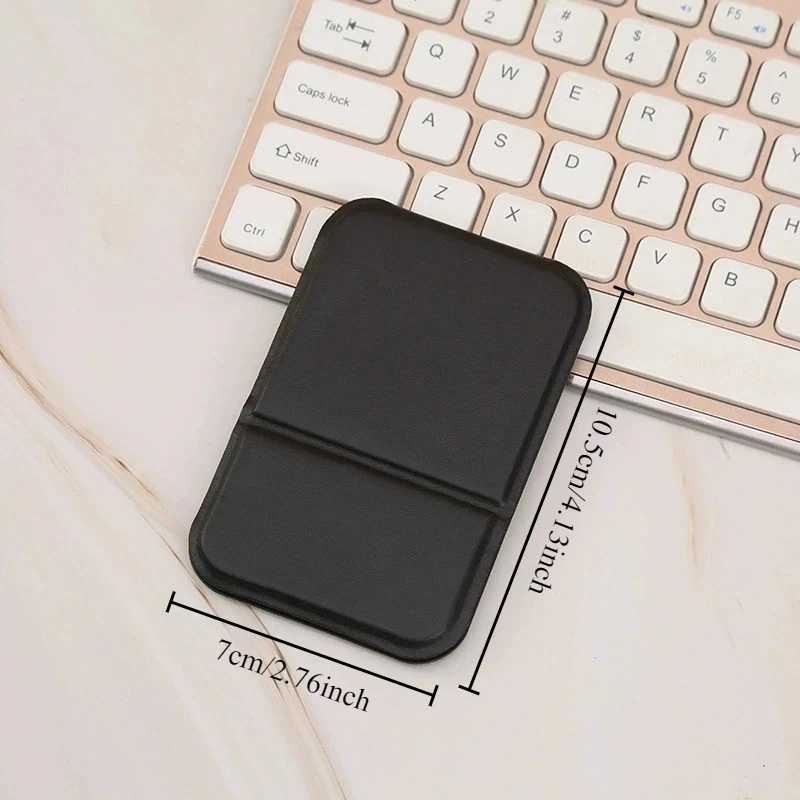 Desktop Makeup Mirror Solid Color PU Leather Simple Portable Handheld Makeup Mirror Foldable Student Compact Cute Pocket Mirror H260327