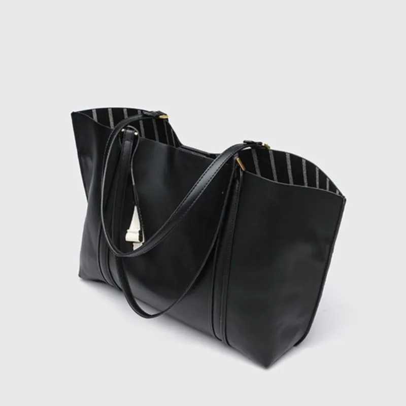 Fashion Minimalist Tote Bag Women Casual Leather Large Capacity Shoulder Bag Ladies High End Commute Shopping Underarm Bags 2025 C260327
