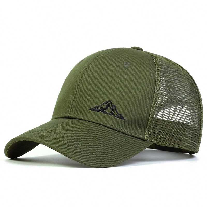 Unisex Mountain Range Embroidery Baseball Net Caps Spring and Summer Outdoor Adjustable Casual Hats Sunscreen Hat M260327