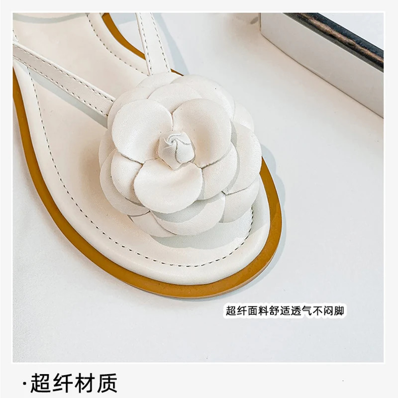 summer womens sandals fashion flower Korean style party and work wear ladies casual flat shoes Large size 41-43 260325
