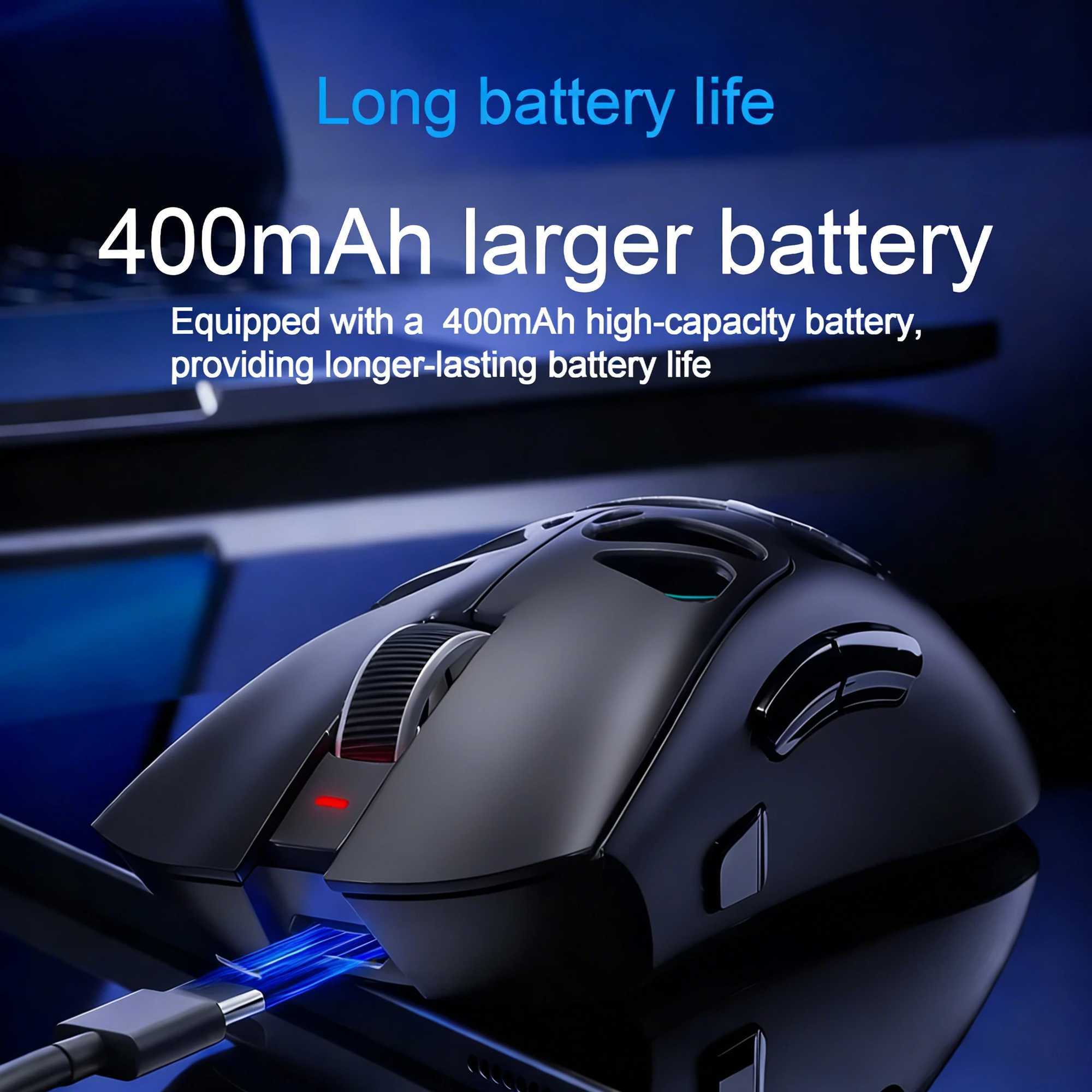 AULA SC620 Wireless Gaming Mouse Lightweight Design Multiple Lighting Effects Customizable Fire Button Optical Movement Dete D260327