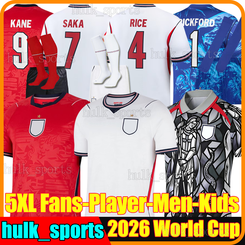 5XL england kit 26 27 Soccer Jerseys 2026 KANE RICE SAKA EZE BOWEN RASHFORD ROGERS KONSA HENDERSON GUEHI BURN PICKFORD 26/27 Men Kids Kits socks sets football shirts
