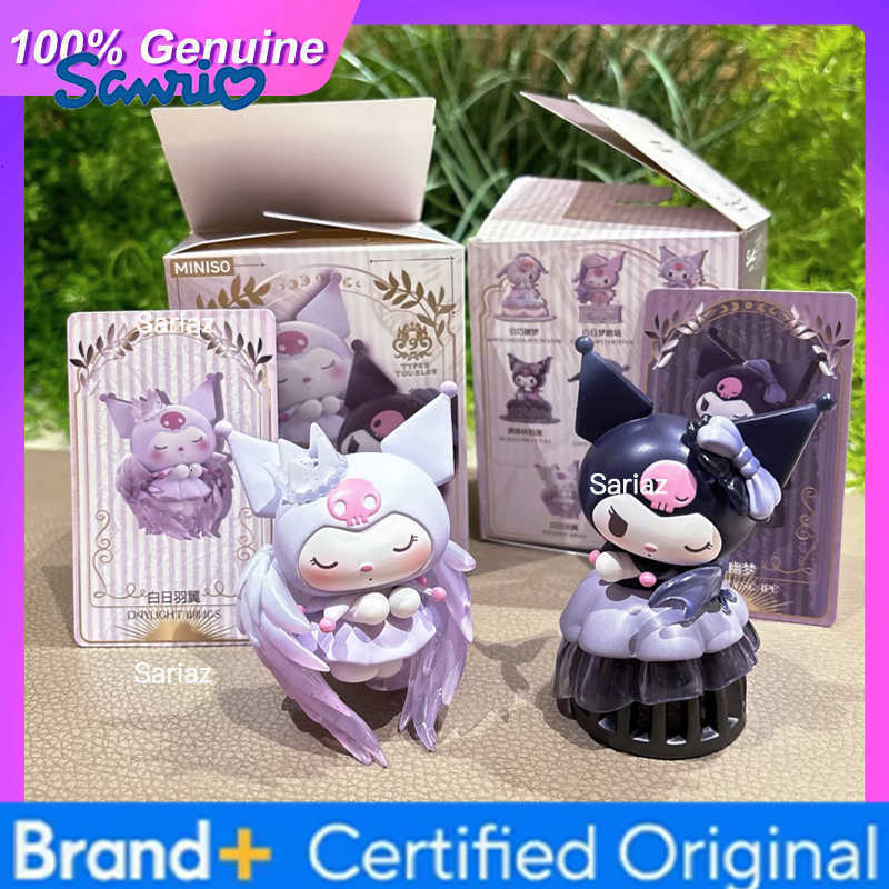 Sanrio 100Genuine MINISO Kuromi Blind Box Day Moon Series Handheld Trendy Toys Desktop Ornament Collection Birthday Gift H260327