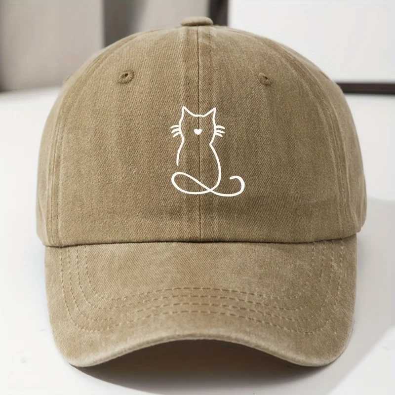 Cat printed baseball cap suitable for outdoor travel fishing leisure running lightweight hip-hop style Z260327