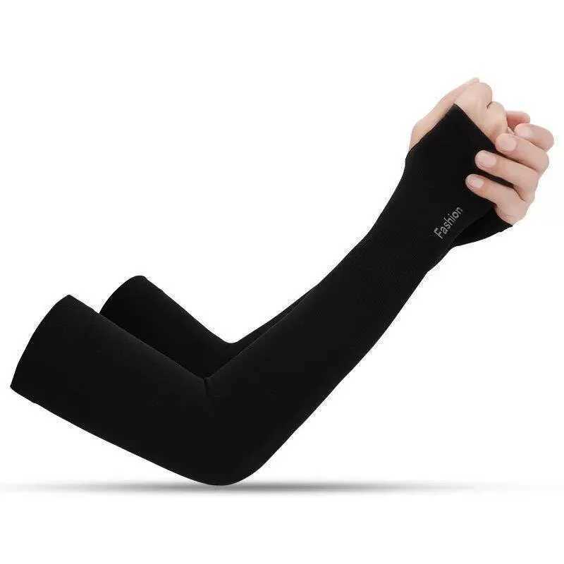 1 Pair Summer Finger Sleeve Cool Wearing High Elastic Elbow Spring Outdoor Riding Fingerless Fishing Custom Ice Silk D260326