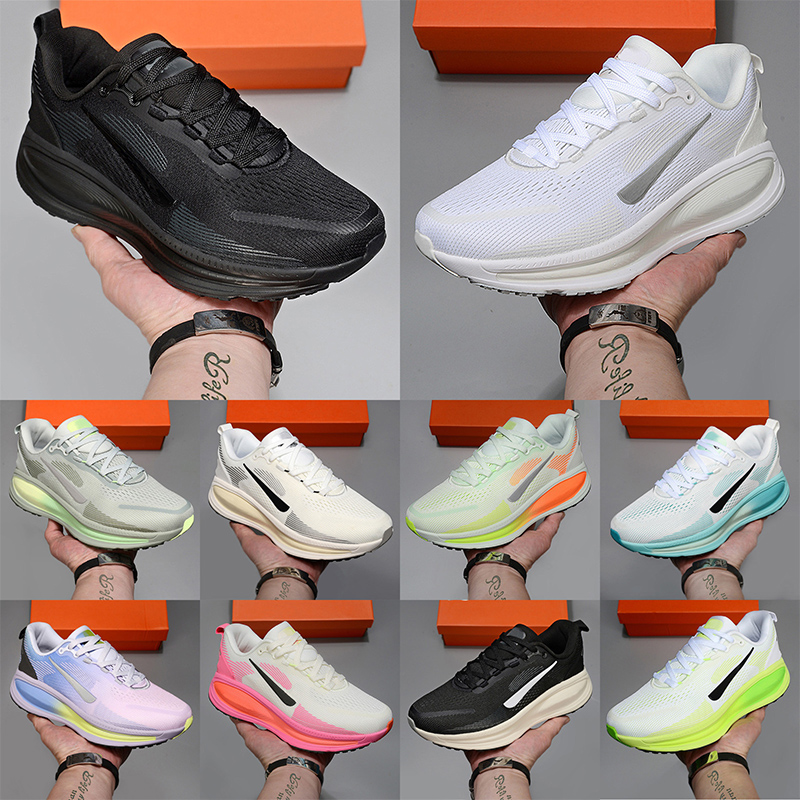 New Vomeros 18 Plus running shoes men women thick sole ultralight sneakers outdoors comfortable designer sports shoes triple black white gray trainers eur 36-45