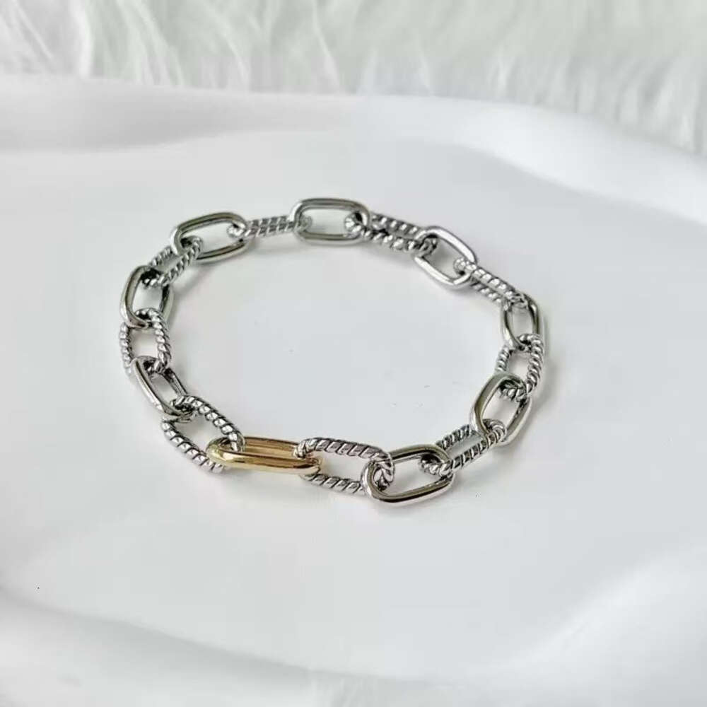Designer Jewelry Brand Davidlys Yurmanbracelet Wire Rope Gold Bracelet Stainless Steel Versatile Titanium Fried Dough Twists David Yarman Bracelet 4A9