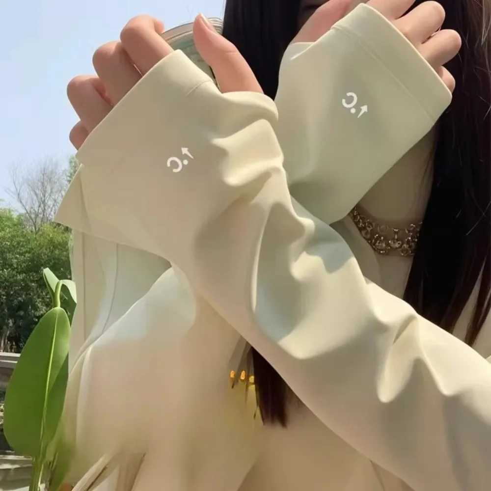 New Ice Silk Loose Sleeves Sun Protection Comfortable Arm Protection Sleeves Breathable Cycling Driving Gloves Women Men D260326