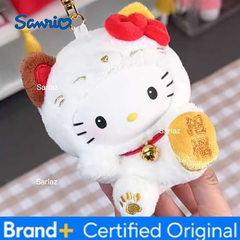 Sanrio Genuine New Lucky Cat Series Vinyl Plush Blind Box Cute Bag Pendant Figurine Doll Mystery Box Trendy Toys New Year Gift H260327