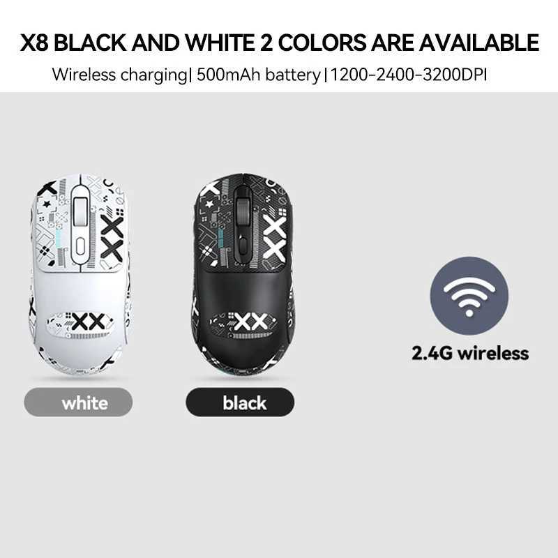 Warvank X8 Wireless Gaming Mouse 500mAh TYPE-C Rechargeable Office Mouse Suitable for Laptop Desktop Computers D260327