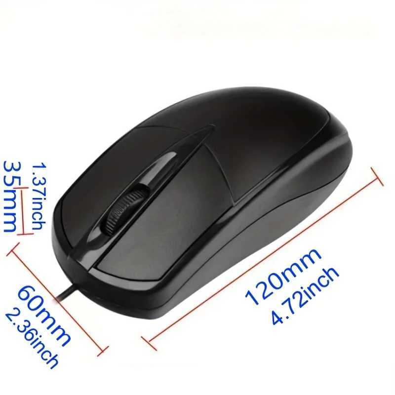 Ergonomic USB Mouse Wired 1000 DPI Optical 3 Buttons Wired Gaming Mouse Office Mice For Laptops Desktop Computer Mouse D260327