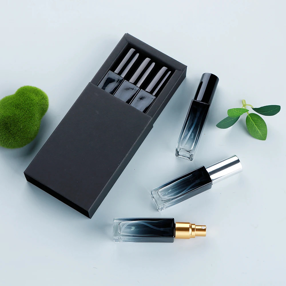 10ml Perfume bottle 1 box of 3 bottles Gradient thick glass perfume bottle Perfume Atomizer Exquisite packaging box gift 260318