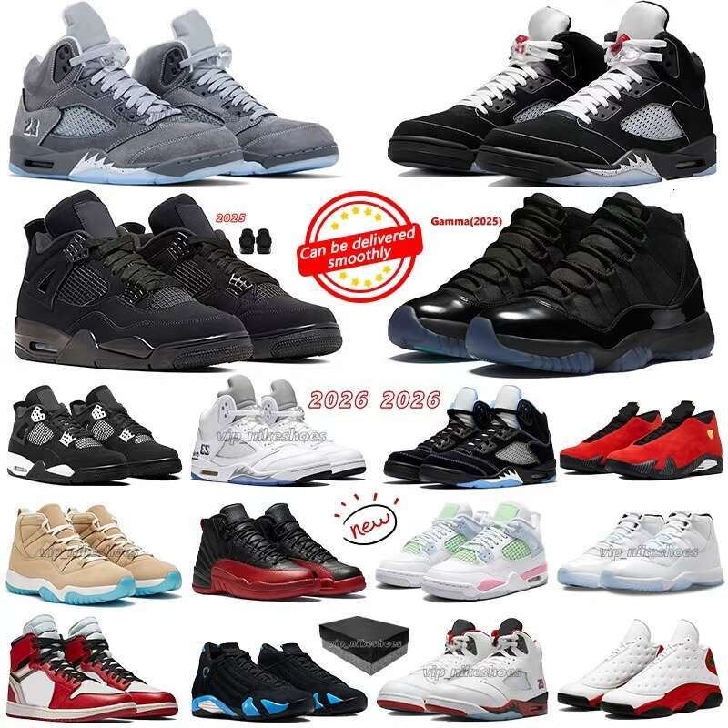 With box basketball shoes 4 s Basketball Shoes 5 Black Cat 2026 Money Military Red sneakers Blue University outdoors sneakers Size 36-50