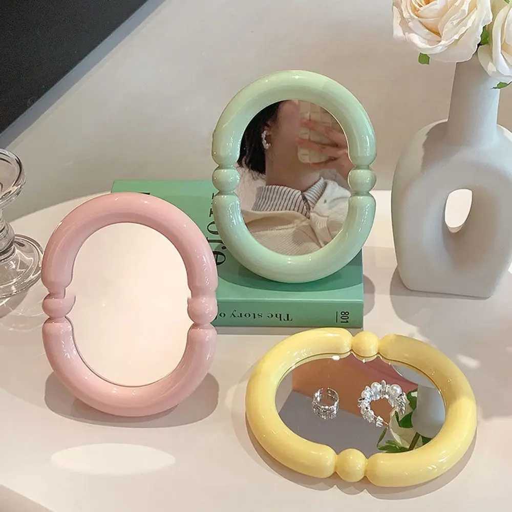 Cute Candy Color Makeup Mirror Adjustable Thickened Beauty Mirror High-definition Folding Mirror Home Bedroom Desktop H260327