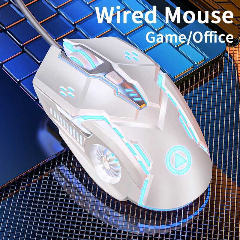 USB Wired Gaming Mouse 6 Button Backlit Ergonomic Mice DPI Adjustable Optical Mice for PC Gamer Computer Desktop D260327