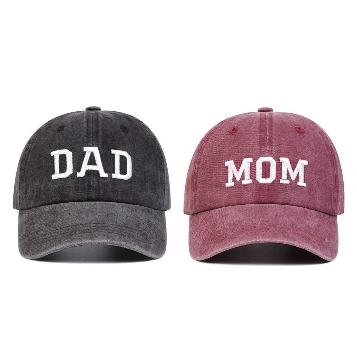 DAD MOM Embroidered Baseball Hat Retro Sports Casual Duck Tongue Hat Sun Hat M260327
