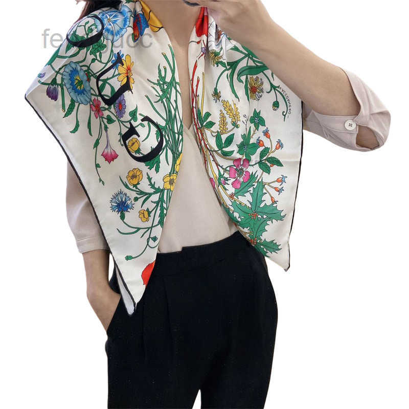 Designer Silk Scarf for Women - 90x90cm G Monogram u0026 Floral Print Echarpe Luxe Luxury Designer Scarf Women Fashion Accessory