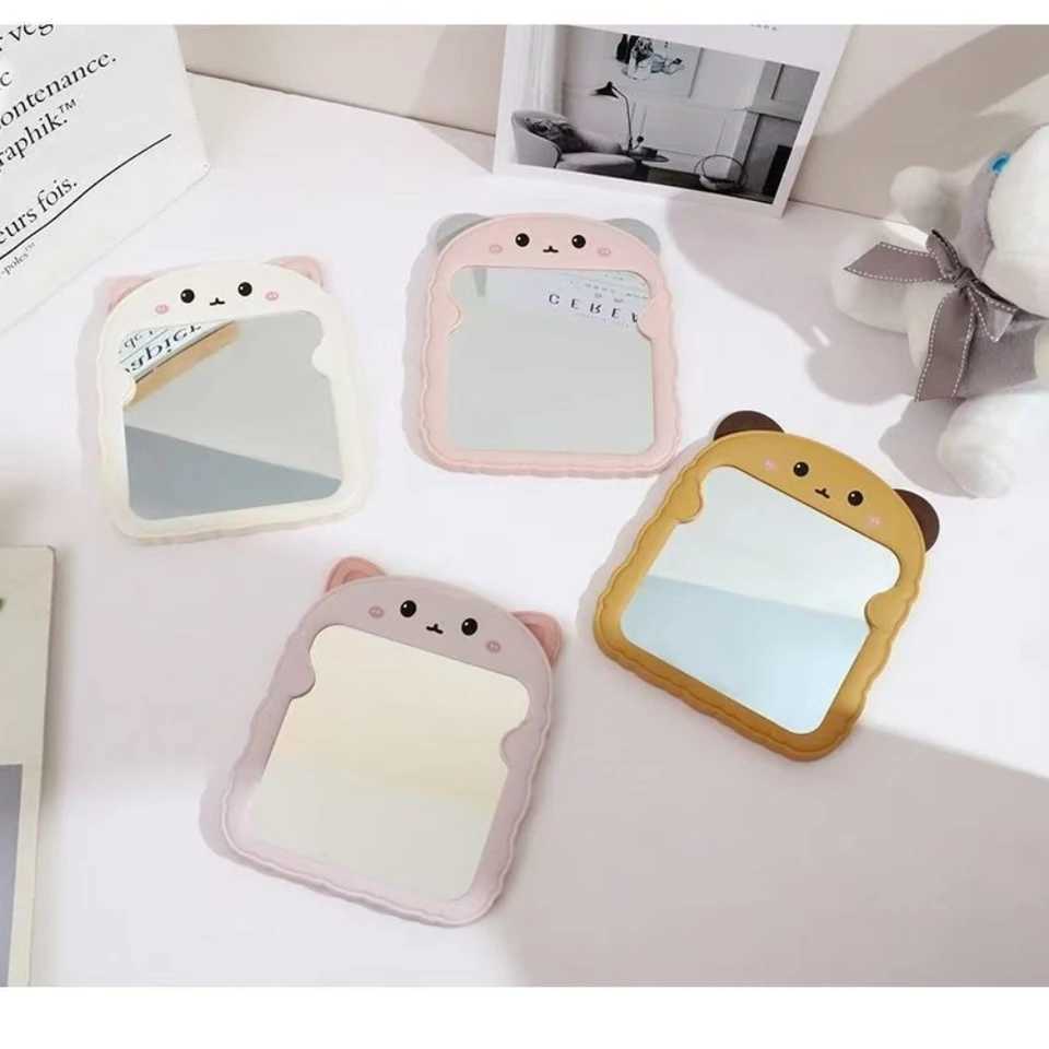 Foldable Cat-Ear Makeup Mirror with Animal Design Polished Frame Multi-Color Compact Portable Vanity Mirror for Travel Ho H260327