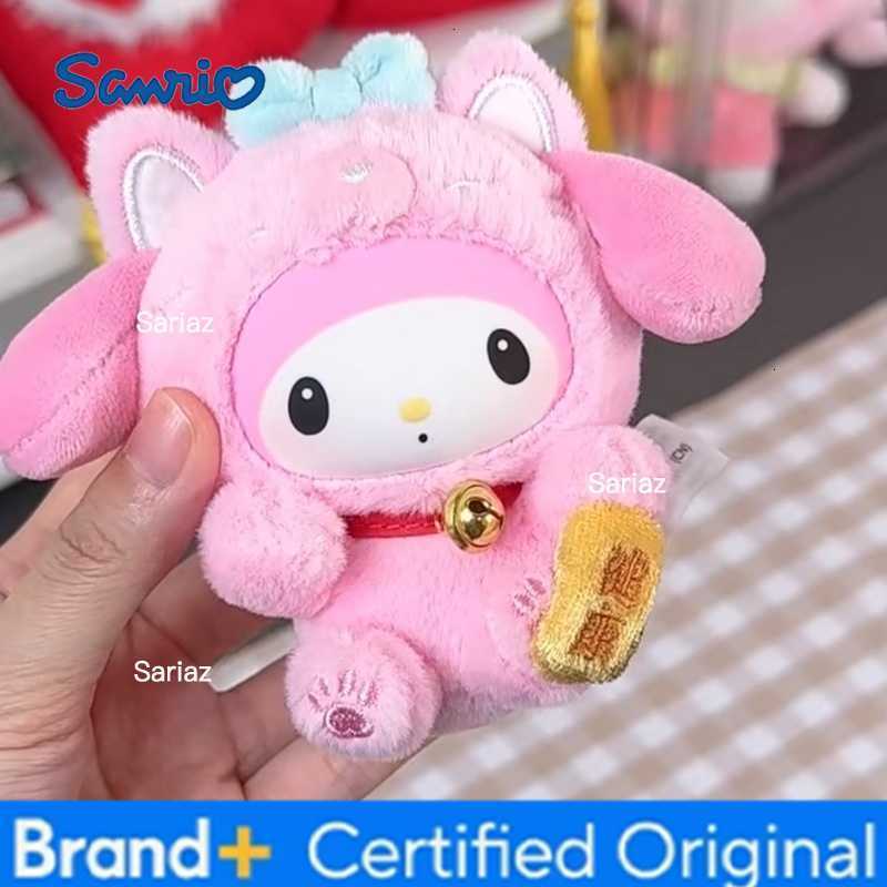 Sanrio Genuine New Lucky Cat Series Vinyl Plush Blind Box Cute Bag Pendant Figurine Doll Mystery Box Trendy Toys New Year Gift H260327