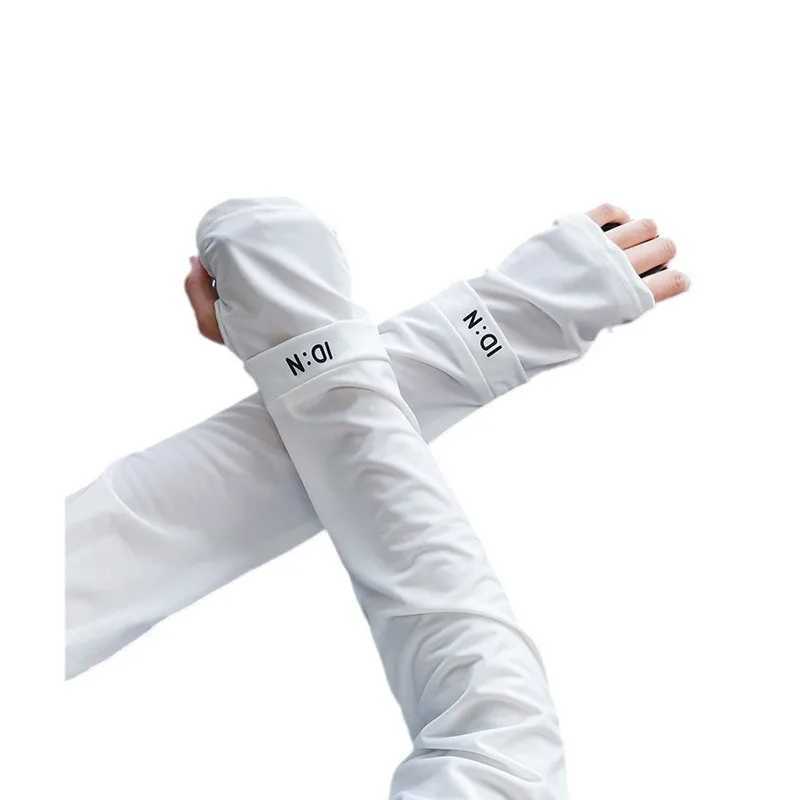 Loose Sleeves Men Women Summer Driving UV Protection Thumb Hole Arm Cover Elastic Travel Cool Cycling Fishing Fashion Oversleeve D260326