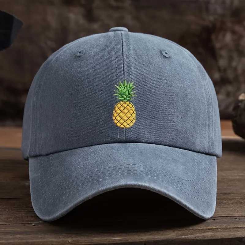 Pineapple printed baseball cap outdoor casual hat sports and daily outfit fashionable headwear street style Z260327