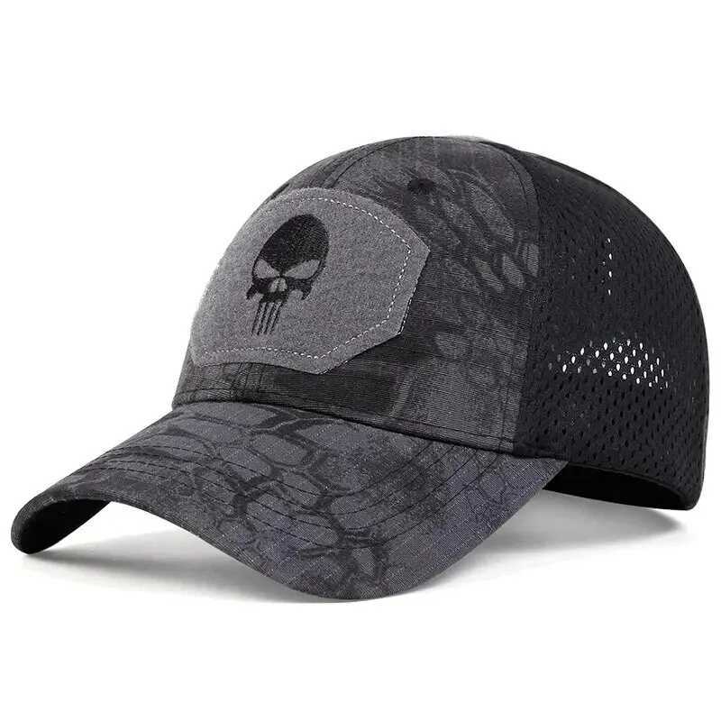 Camouflage Plaid Military Training Spring Summer Outdoor Sports Sunshade Sun Protection Mesh Hat Casual Peaked M260327