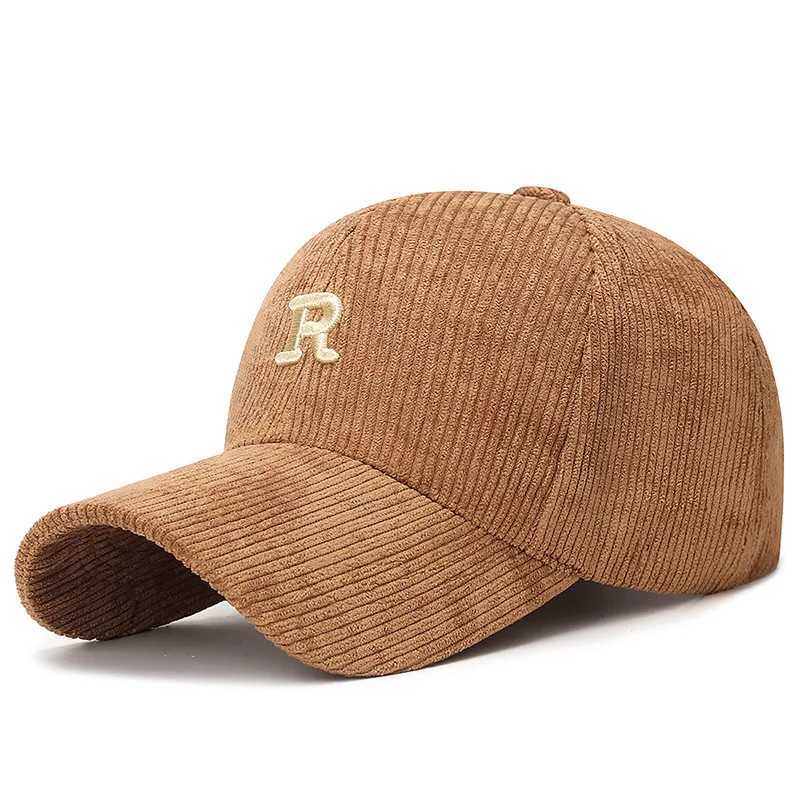 Baseball with 3D Embroidered R Letter Solid Color Adjustable Structured Hat Stylish Fall and Winter Accessory M260327