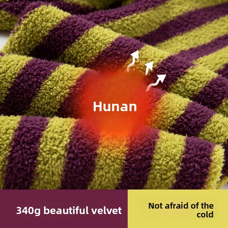 Pajama Robe Winter Women Pajamas Half Velvet Black White Zebra Pattern Long Thick Robe Coral Fleece Set Spring Autumn Morning Bathrobe