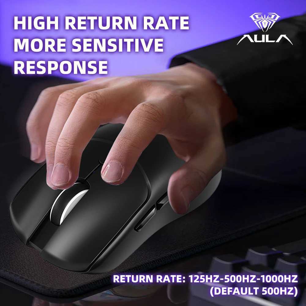 AULA SC580X Wireless Mouse Tri-mode Bluetooth Mouse Rechargeable Ergonomic 12000 DPI Mouse For PC Computer Gaming Accessories D260327