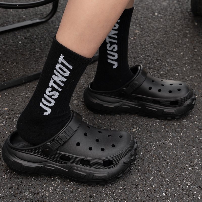 Men's and women's white thick soled sandals, breathable and lightweight slip on sandals for casual beach daily wear, free shipping