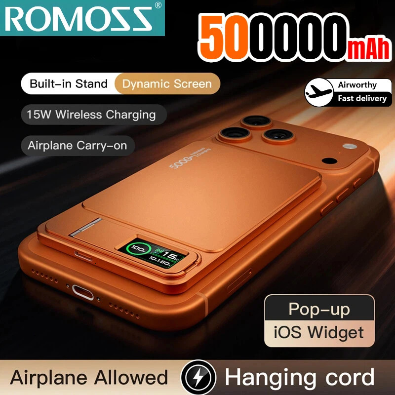 ROMOSS 500000mAh Magnetic Power Bank PD15W Wireless Fast Charging External Battery for Magsafe Powerbank for iPhone 17/16/15/14 260326