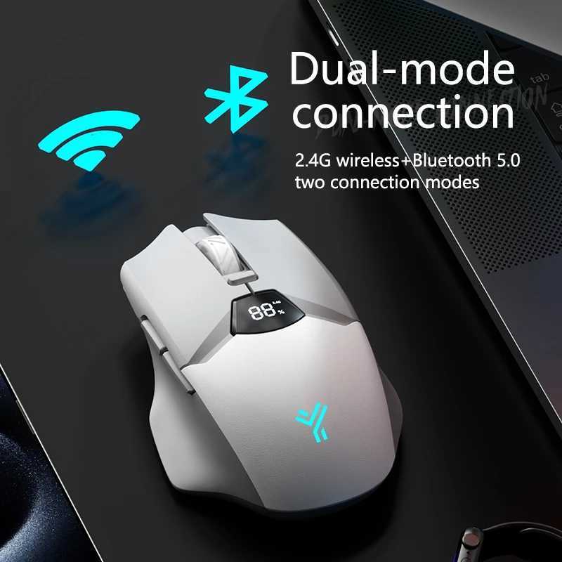 Warvank SX01 Wireless Gaming Mouse Smart Screen Display 6-speed DPI Adjustment 600mAh Rechargeable Silent Office Bluetooth Mouse D260327