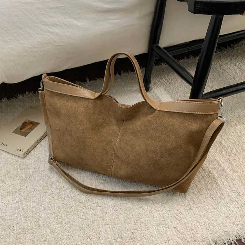 Large Capacity Casual Tote Bags For Women Versatile Handbag Suede PU Leather Commuting Crossbody Shoulder Bag For Daily Used C260327