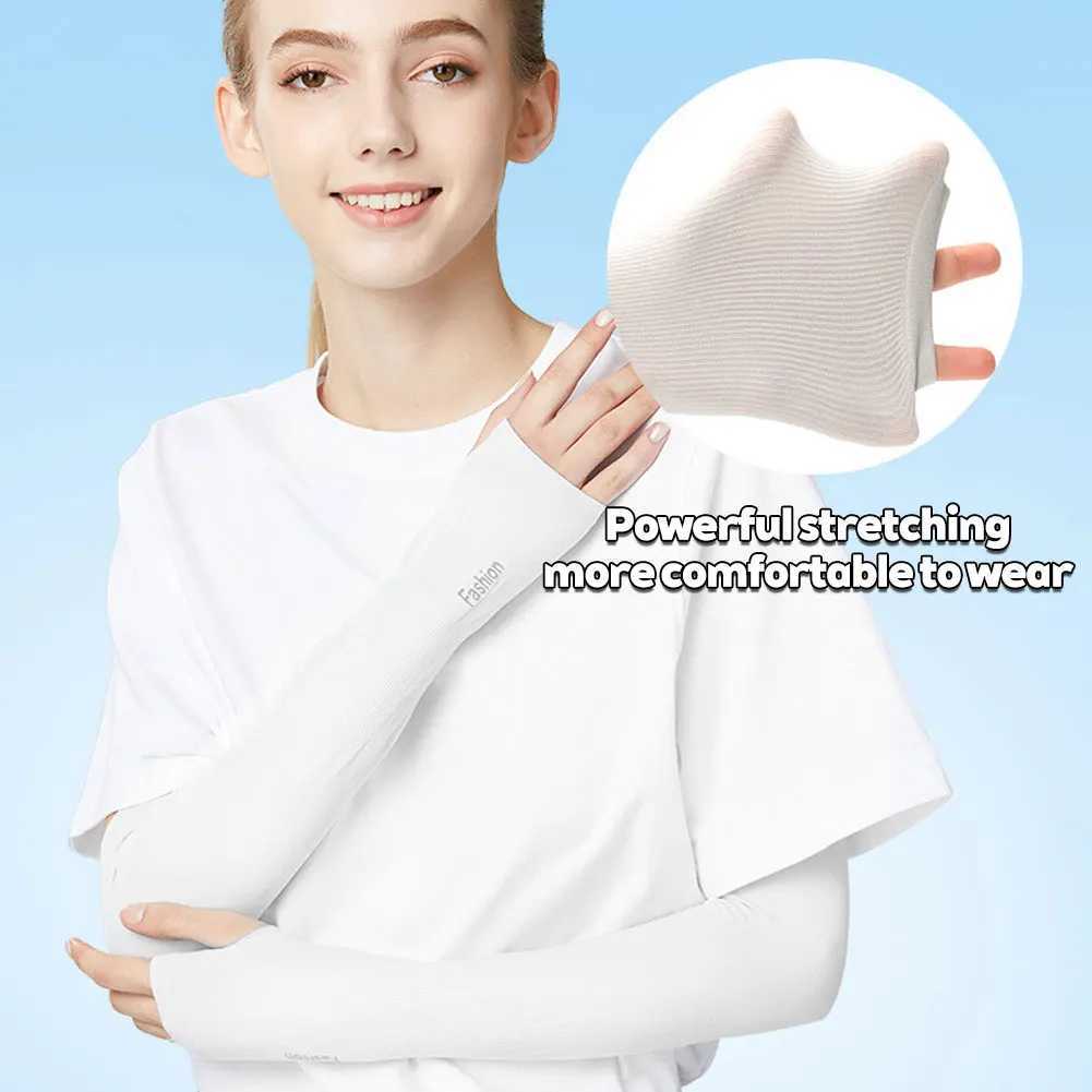 1Pair Summer Ice Silk Sun Protection Arm Sleeves Lightweight And Breathable Outdoor Cycling Sports Sleeves D260326