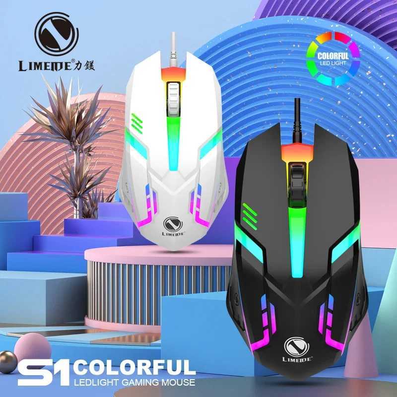 Limei S1 E Sports LED Luminous Backlit Wired Mouse USB Wired For Desktop Laptop Mute Office Computer Gaming Mouse D260327