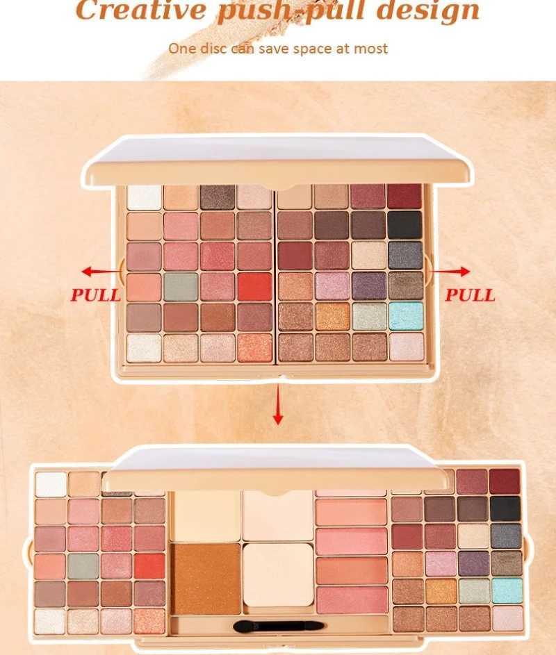 Pudaier New 48 Colors Glitter Eyeshadow Palette Matte Waterproof Concealer Blush Powder Cosmetics Kit Fashion Women MakeUp Tools H260327