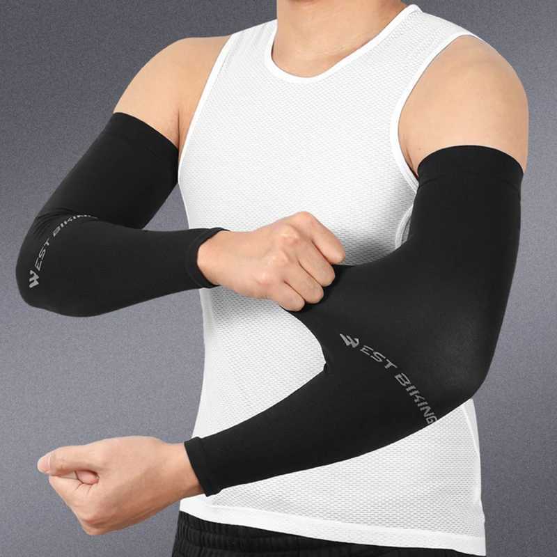 1 Pair Arm Sleeves Summer Sun UV Protection Ice Cool Cycling Running Fishing Climbing Driving Arm Cover for Men Women D260326