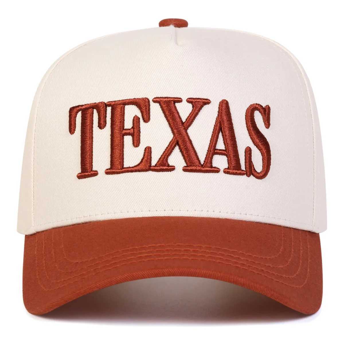 Unisex TEXAS Letter Embroidery Baseball Caps Spring Autumn Outdoor Adjustable Casual Hats Sunscreen Hat Sports M260327