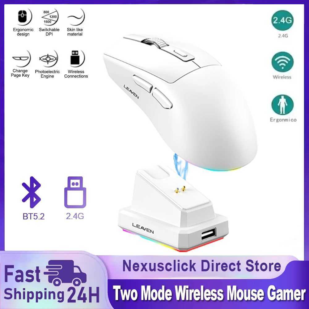 X3 Two-mode Wireless Gaming Mouse Lightweight with RGB Magnetic Charging Dock Sensor 2000 DPI BT/24Ghz Ergonomicfor PC/MAC D260327