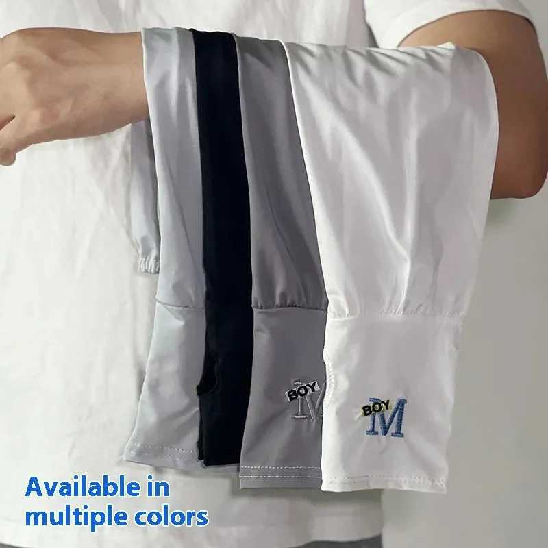 1/2PCS Mens Ice Silk Arm Sleeves UPF 50 Sun Protection Cool Breathable for Driving Cycling Summer Outdoor D260326